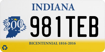 IN license plate 981TEB