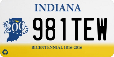 IN license plate 981TEW