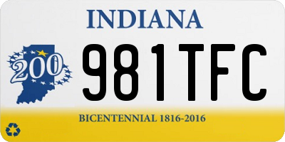 IN license plate 981TFC