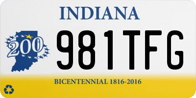 IN license plate 981TFG