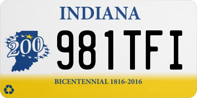 IN license plate 981TFI