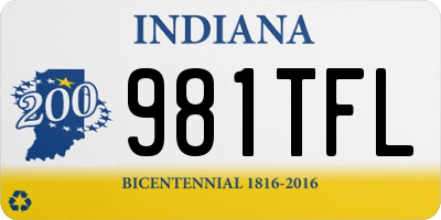 IN license plate 981TFL