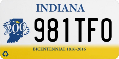 IN license plate 981TFO