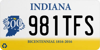 IN license plate 981TFS