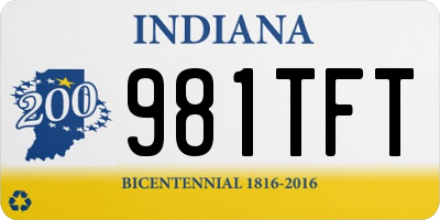 IN license plate 981TFT