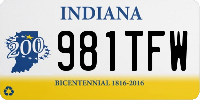 IN license plate 981TFW
