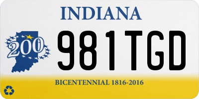 IN license plate 981TGD