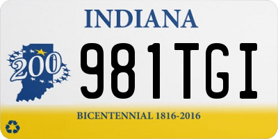 IN license plate 981TGI