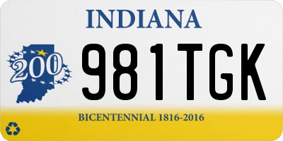 IN license plate 981TGK