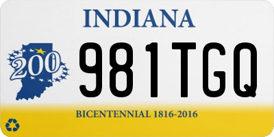 IN license plate 981TGQ