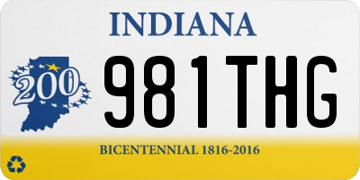 IN license plate 981THG