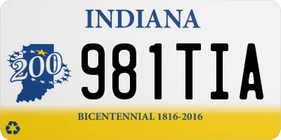 IN license plate 981TIA