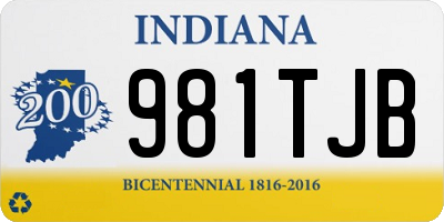 IN license plate 981TJB