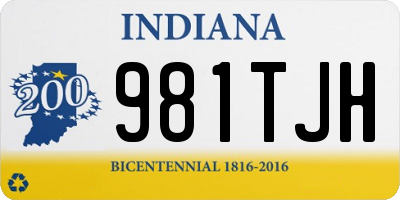 IN license plate 981TJH