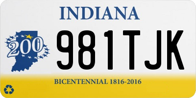 IN license plate 981TJK