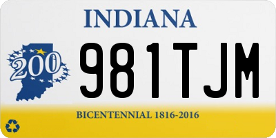 IN license plate 981TJM