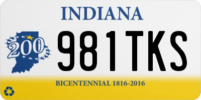 IN license plate 981TKS