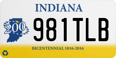IN license plate 981TLB