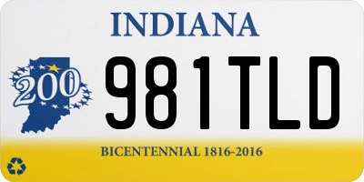 IN license plate 981TLD