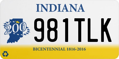 IN license plate 981TLK