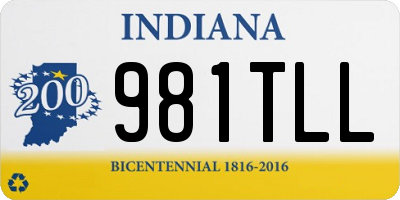 IN license plate 981TLL
