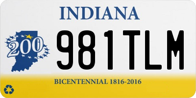 IN license plate 981TLM