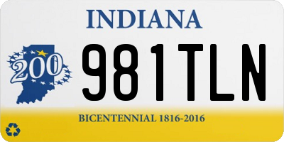 IN license plate 981TLN
