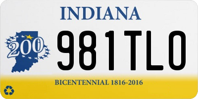 IN license plate 981TLO