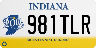 IN license plate 981TLR