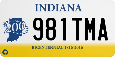 IN license plate 981TMA