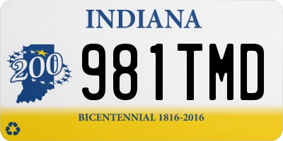 IN license plate 981TMD