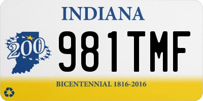 IN license plate 981TMF