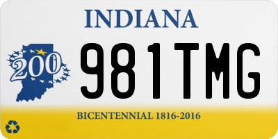 IN license plate 981TMG