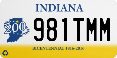 IN license plate 981TMM