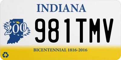 IN license plate 981TMV