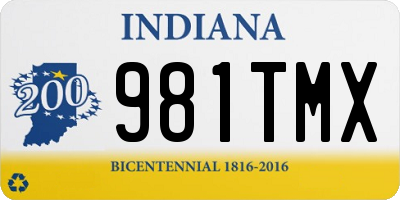 IN license plate 981TMX