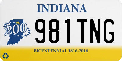 IN license plate 981TNG