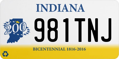 IN license plate 981TNJ