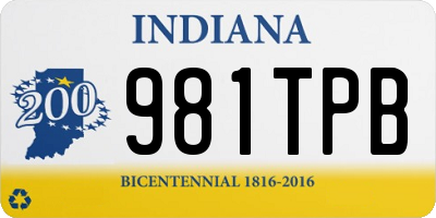 IN license plate 981TPB