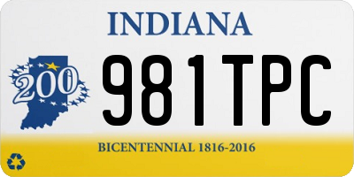 IN license plate 981TPC