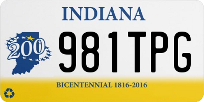 IN license plate 981TPG