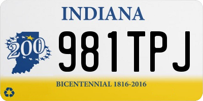 IN license plate 981TPJ