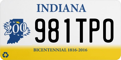 IN license plate 981TPO