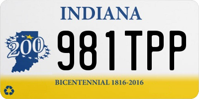 IN license plate 981TPP