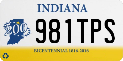 IN license plate 981TPS