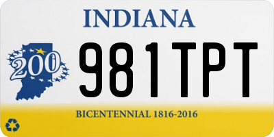 IN license plate 981TPT