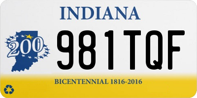 IN license plate 981TQF