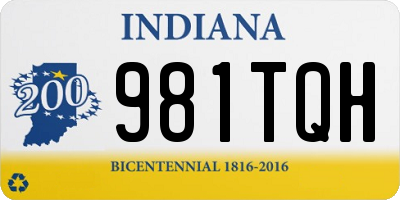 IN license plate 981TQH