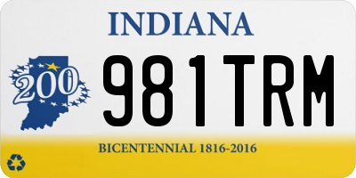 IN license plate 981TRM