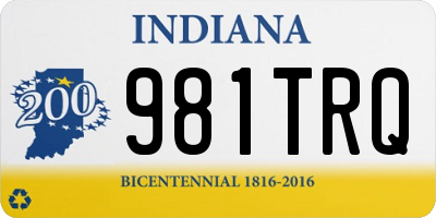 IN license plate 981TRQ